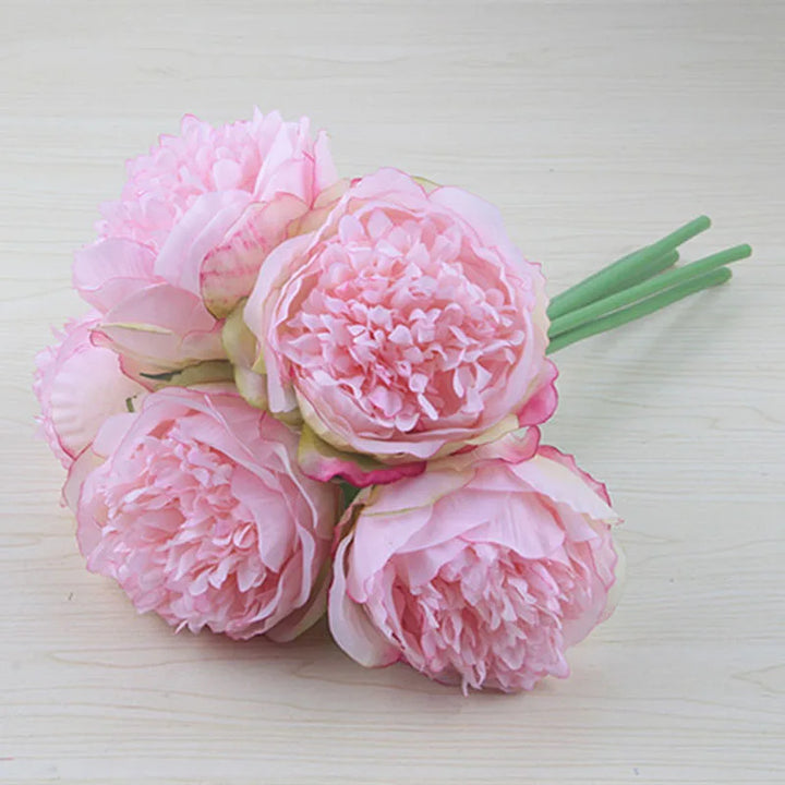 Skanto | Großes Pfingstrosen-Seidenblumenstrauß-Set