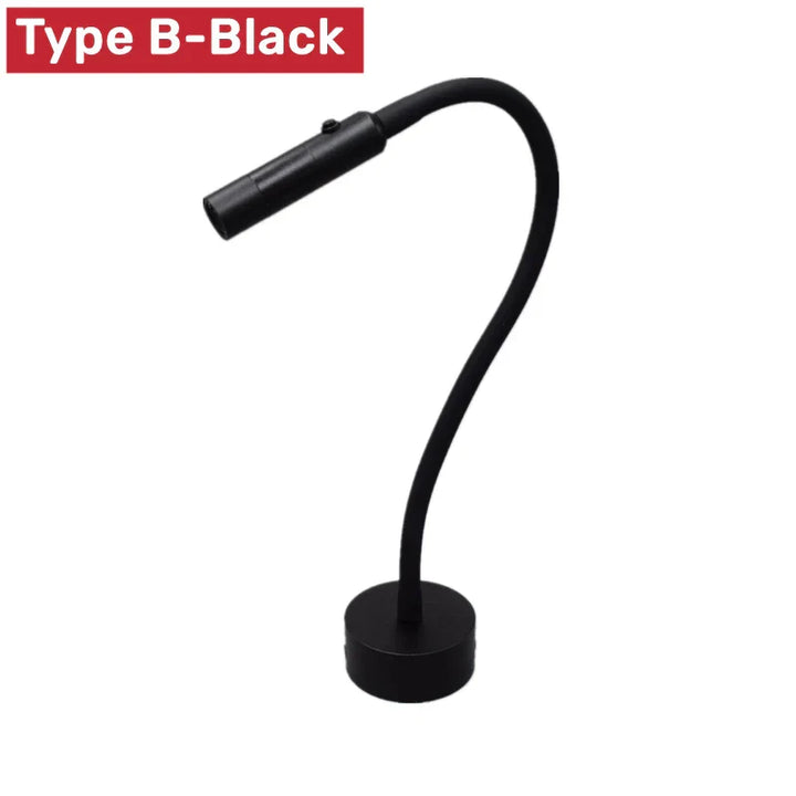 Skanto | Moderne flexible LED-Leselampe mit Schalter für Schlafzimmer und Arbeitszimmer – 1W/3W