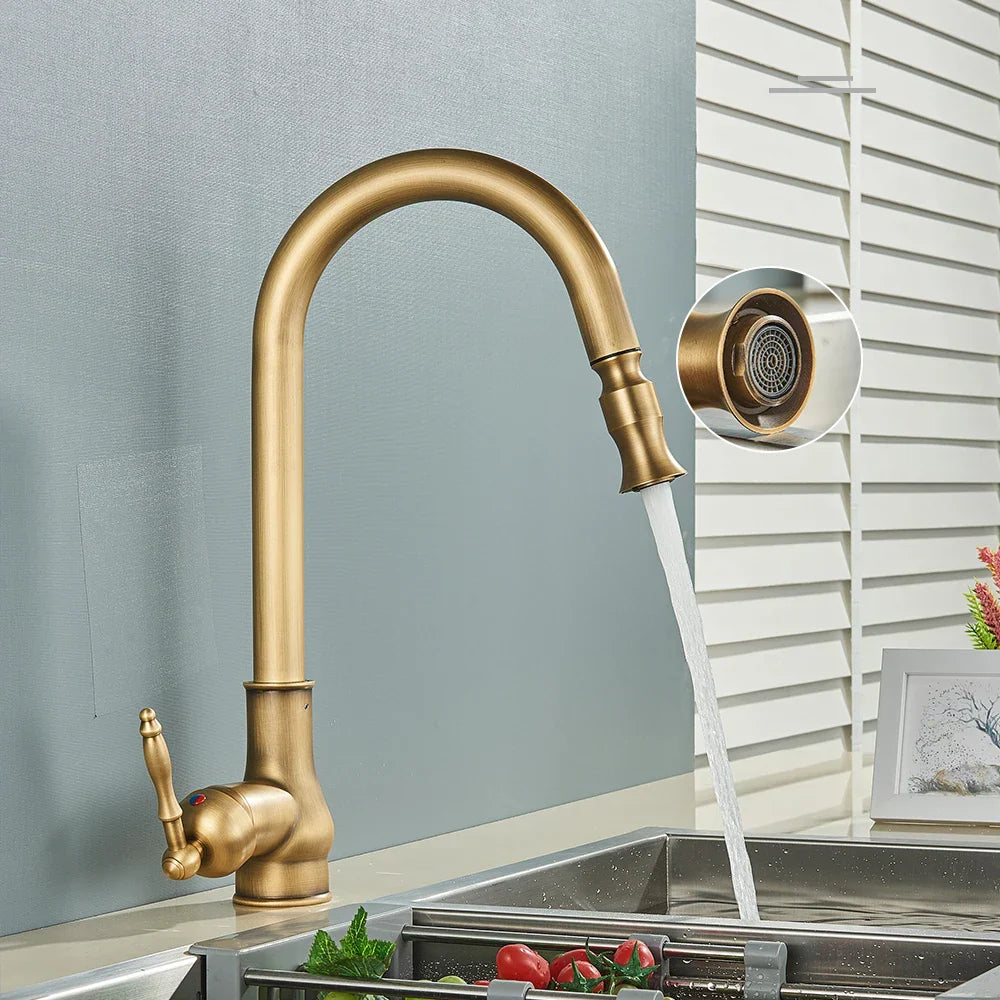 VintageTap – Retro Küchenarmatur mit Messing-Finish