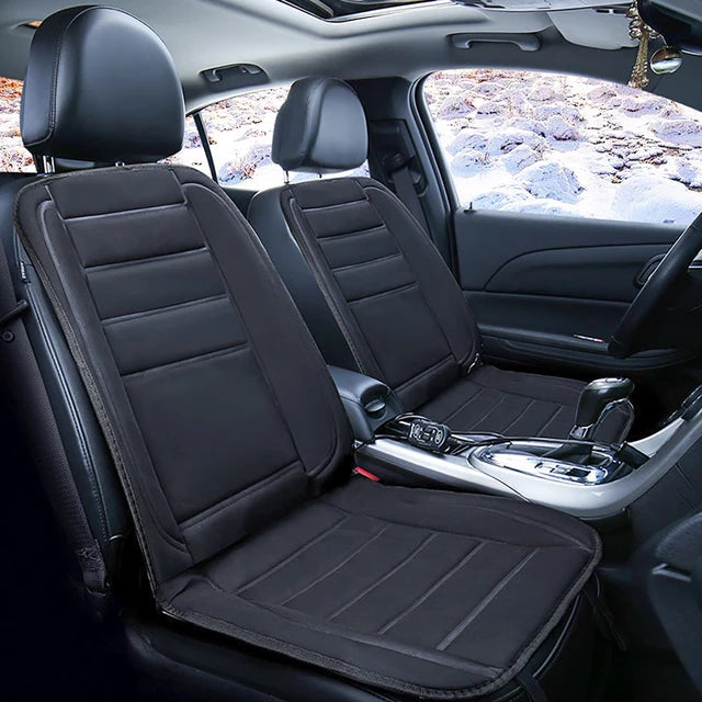 Skanto | HeatRide Beheizter Autositzbezug – 12V Memory Foam Sitz- und Rückenwärmer