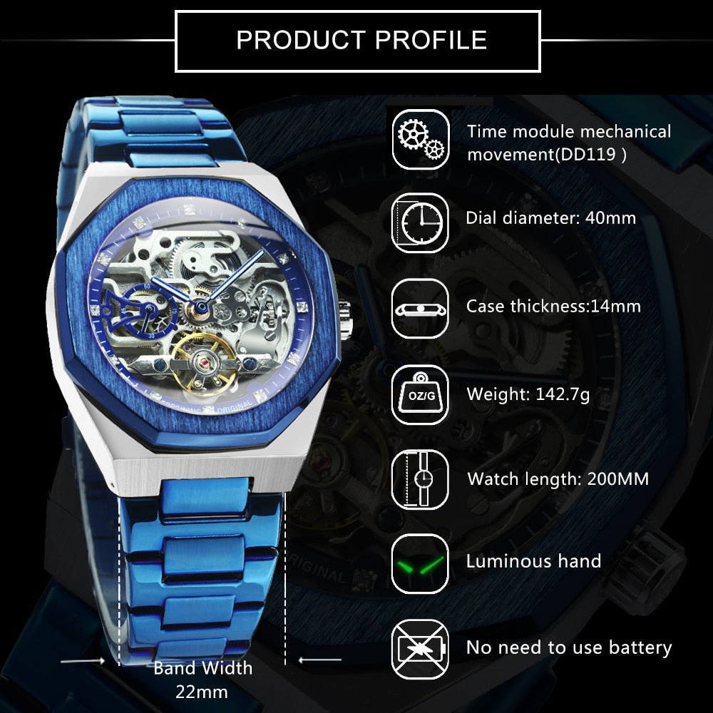 Skanto | Royale Skelett Mechanische Herrenuhr