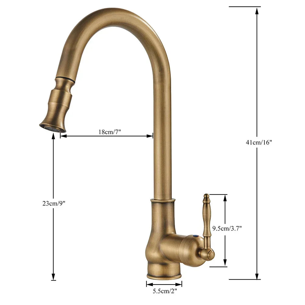 VintageTap – Retro Küchenarmatur mit Messing-Finish
