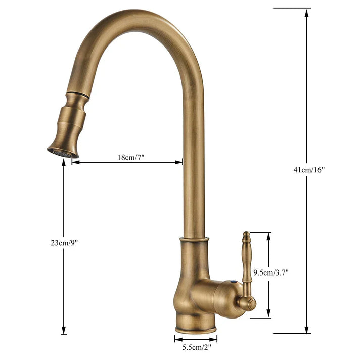 VintageTap – Retro Küchenarmatur mit Messing-Finish