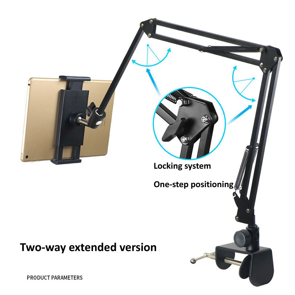 Skanto | Langer Arm Schwerlast-Schreibtischhalter für Tablets