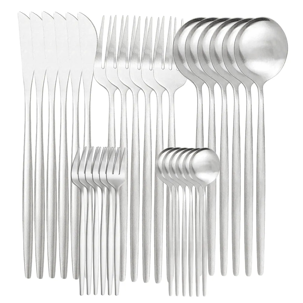 Skanto | Hochwertiges Edelstahl-Besteckset für 6 Personen – Elegante Besteckkollektion