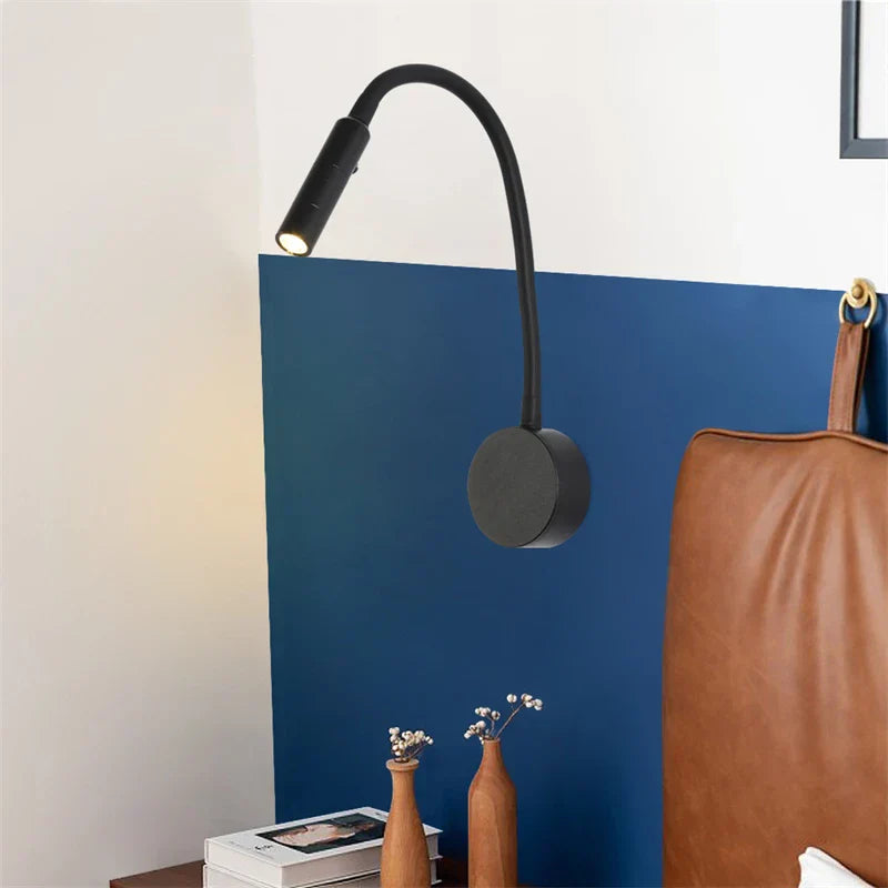 Skanto | Moderne flexible LED-Leselampe mit Schalter für Schlafzimmer und Arbeitszimmer – 1W/3W