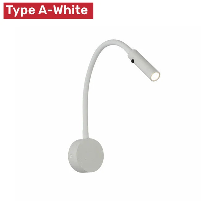 Skanto | Moderne flexible LED-Leselampe mit Schalter für Schlafzimmer und Arbeitszimmer – 1W/3W