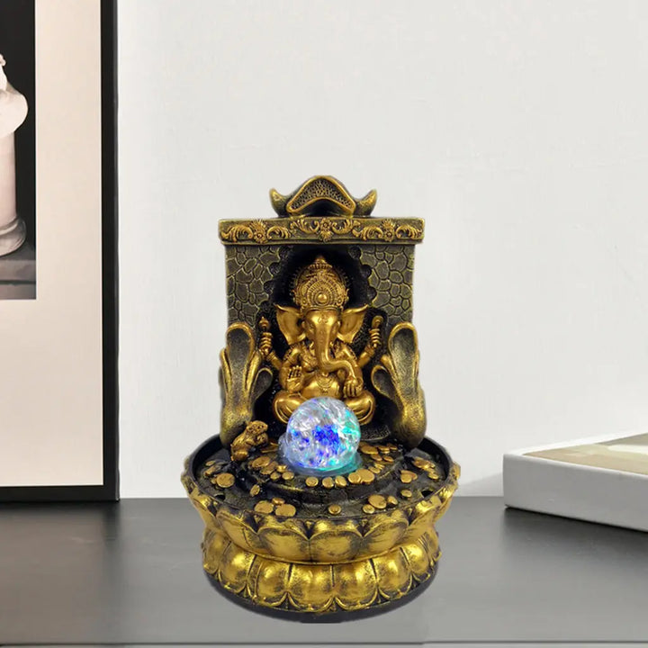 Skanto | Atemberaubende Ganesha-Statue mit LED-Indoor-Wasserfunktion