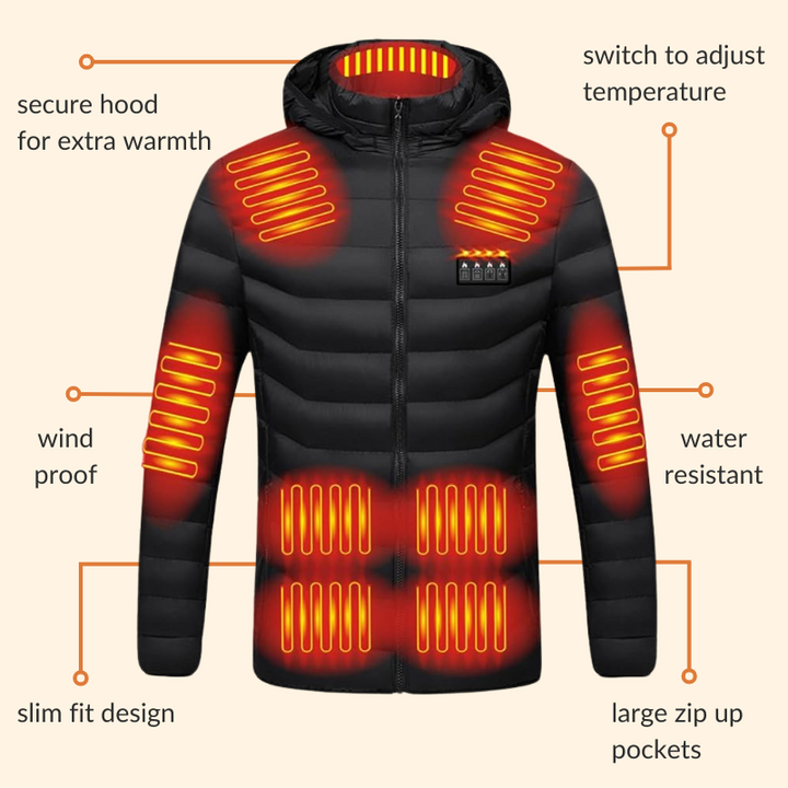 Skanto | Beheizbare Jacke für Damen und Herren – Beste wiederaufladbare beheizbare Pufferjacke, leichte batteriebeheizte Winterjacke UK
