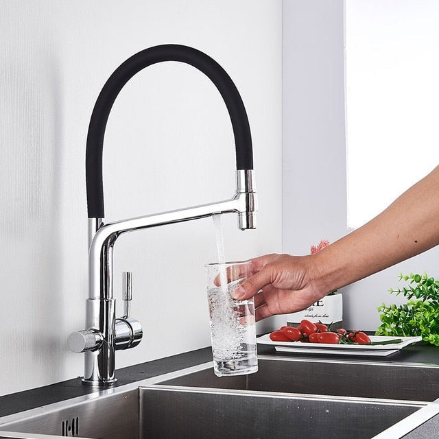 Skanto | Doppel-Auslauf Trinkwasserhahn Filter-Küchenarmaturen