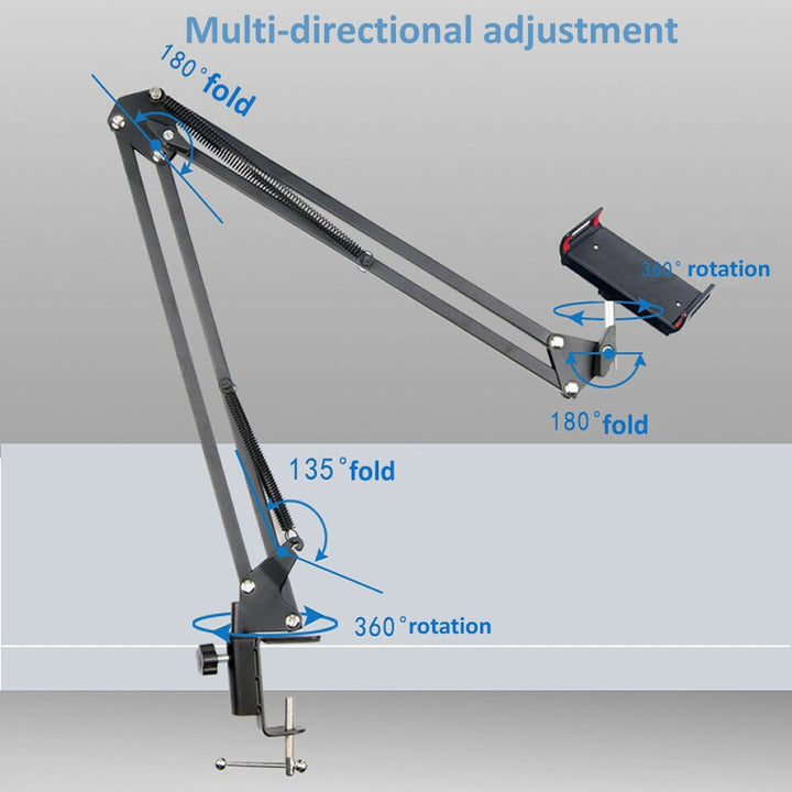 Skanto | Langer Arm Schwerlast-Schreibtischhalter für Tablets