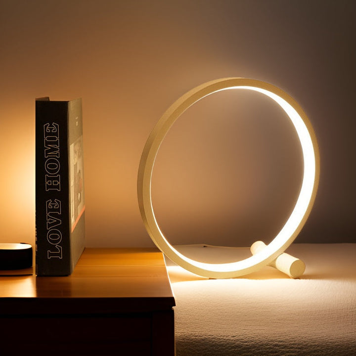 Skanto | Halo Glo Lampe – minimalistische dimmbare runde LED-Tischlampe