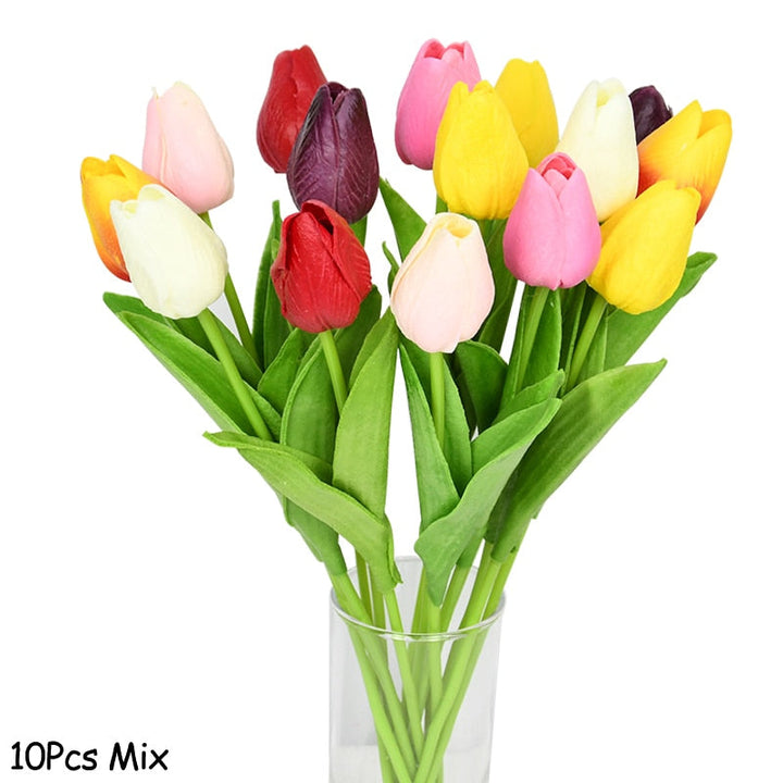 Skanto | Künstlicher Tulpenstrauß, Dekoration (10 Stück)