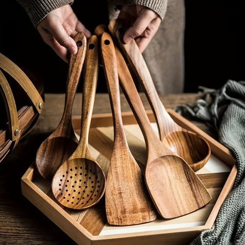 Skanto | NordicWood Küchenutensilien-Set – Nachhaltige & stilvolle Kochwerkzeuge für jede Küche