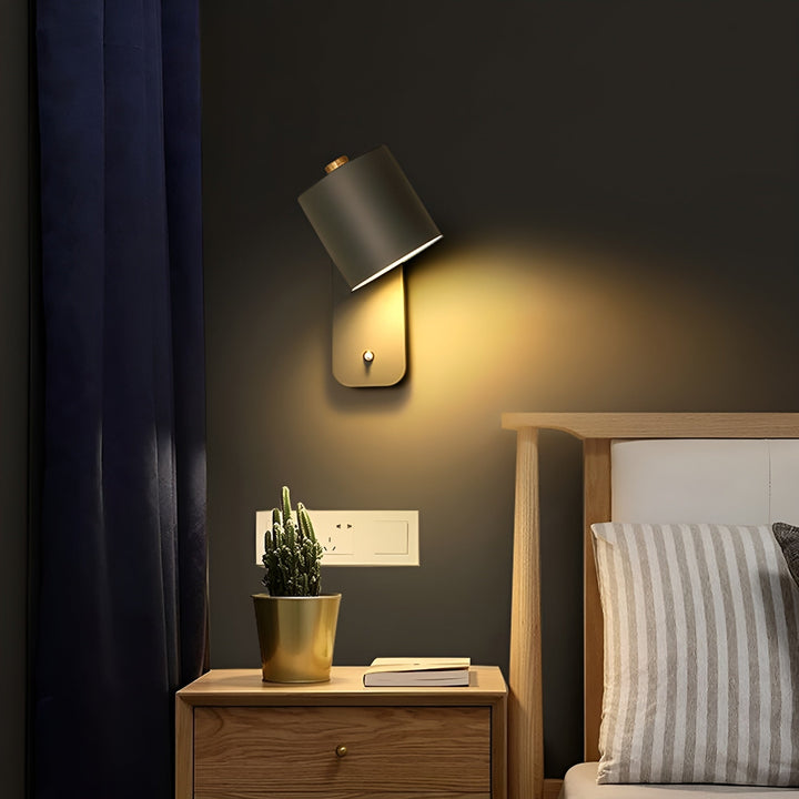 Skanto | EasyPush Wandlampe – Drehbare Mini-Zylinder-LED-Lampe