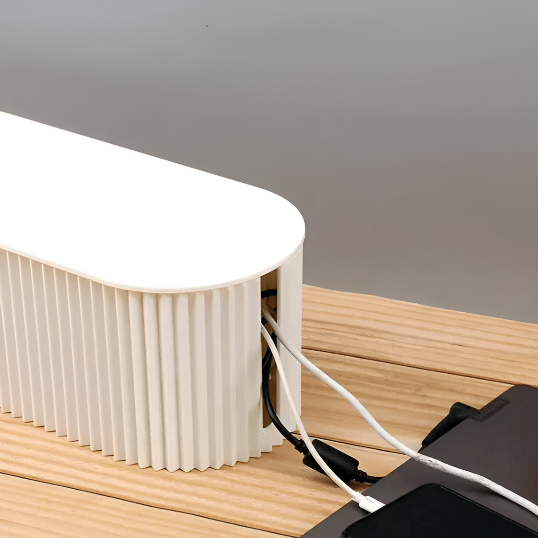 Skanto | Kabel-Organizer-Box mit Deckel – Macaron-Farben