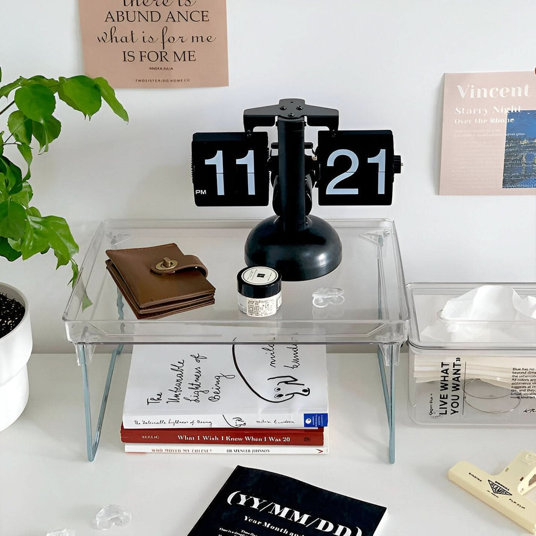 Skanto | Minimalistische Flip-Uhr automatische Retro-Tischuhr