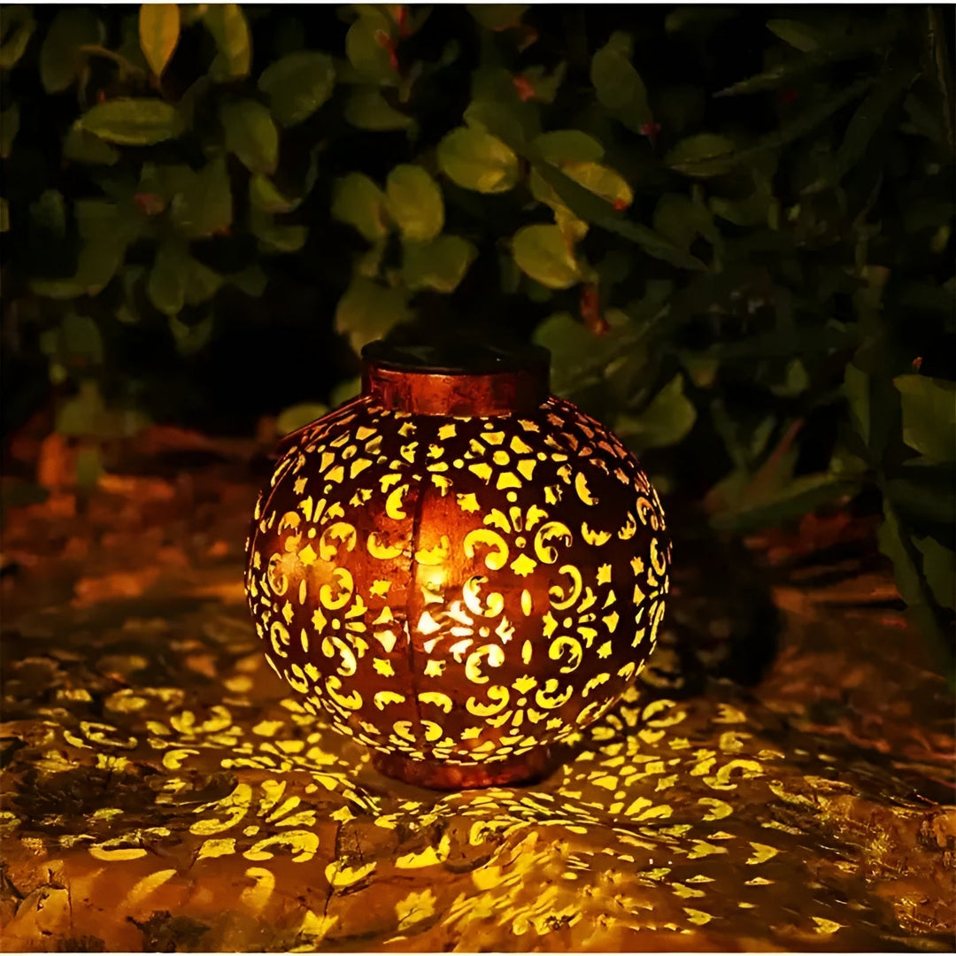 Skanto | SolarGlow – Vintage Solar-Gartenleuchte – Wasserdichte Außenlampe