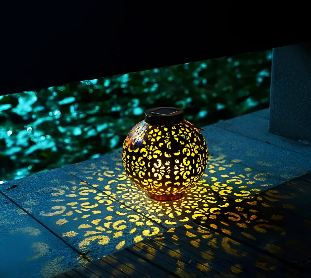 Skanto | SolarGlow – Vintage Solar-Gartenleuchte – Wasserdichte Außenlampe