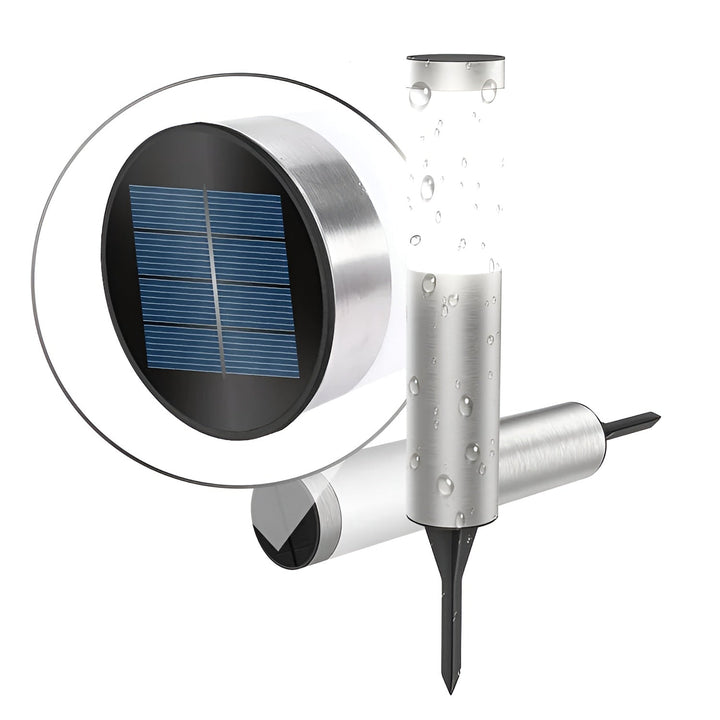 Skanto | SolarShimmer - Solar-Laterne aus Edelstahl für den Außenbereich