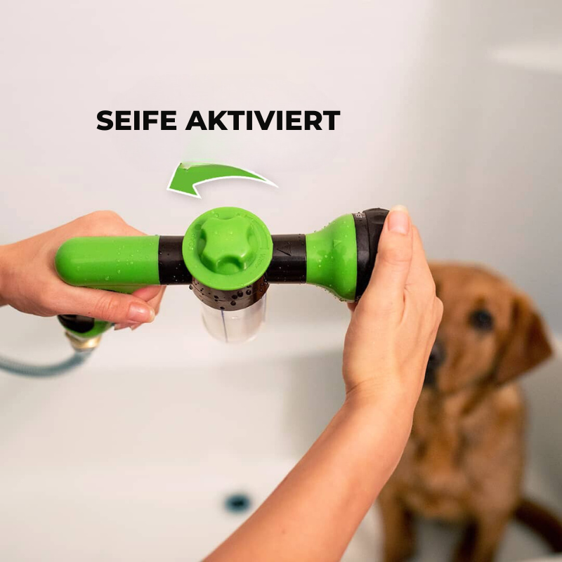 Skanto | Dusche: Hochdruck, verstellbar und schaumgefüttert für einfaches Hundebaden.