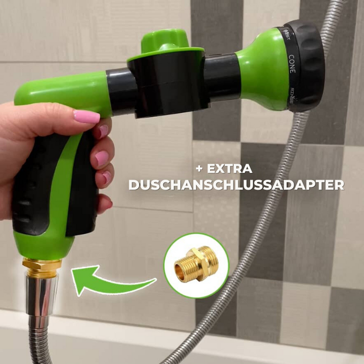 Skanto | Dusche: Hochdruck, verstellbar und schaumgefüttert für einfaches Hundebaden.