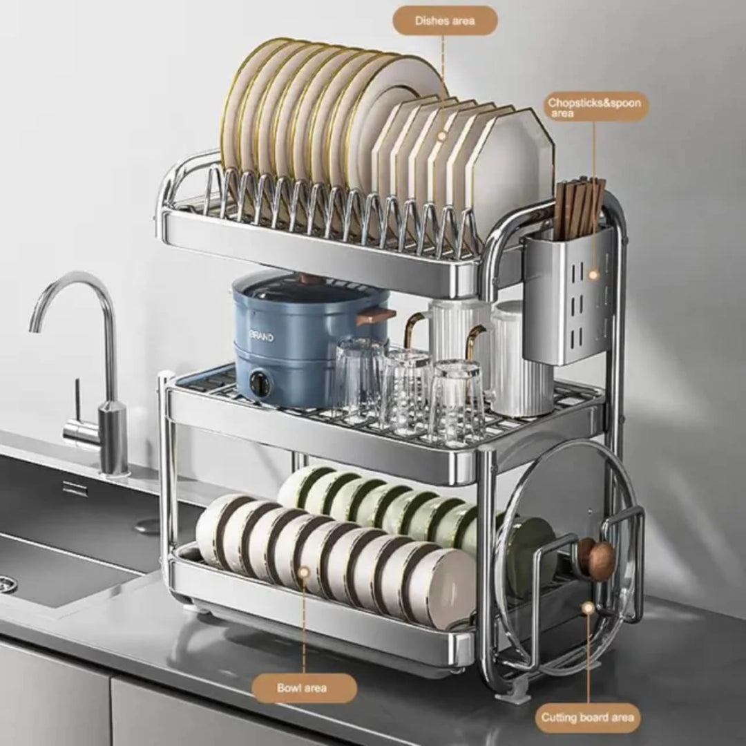 Skanto | Verchromtes Tellerregal