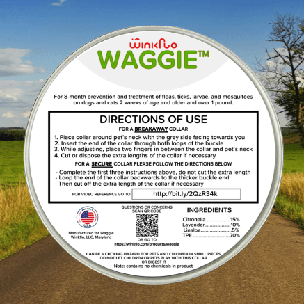 Skanto | Waggie – Natürliches Floh-, Zecken- & Mückenhalsband (Sicherster Schutz für über 8 Monate)