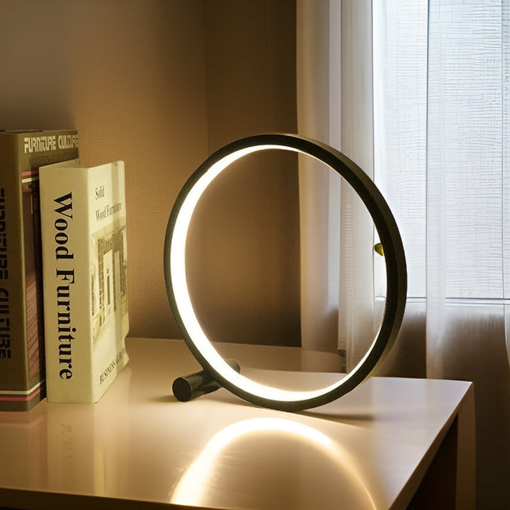Skanto | Halo Glo Lampe – minimalistische dimmbare runde LED-Tischlampe