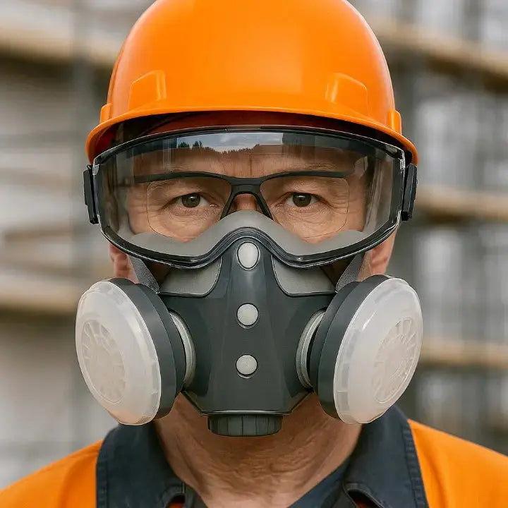 Skanto | Integrierte Atemschutzmaske – Für Holzbearbeitung, Malerei und Staubschutz
