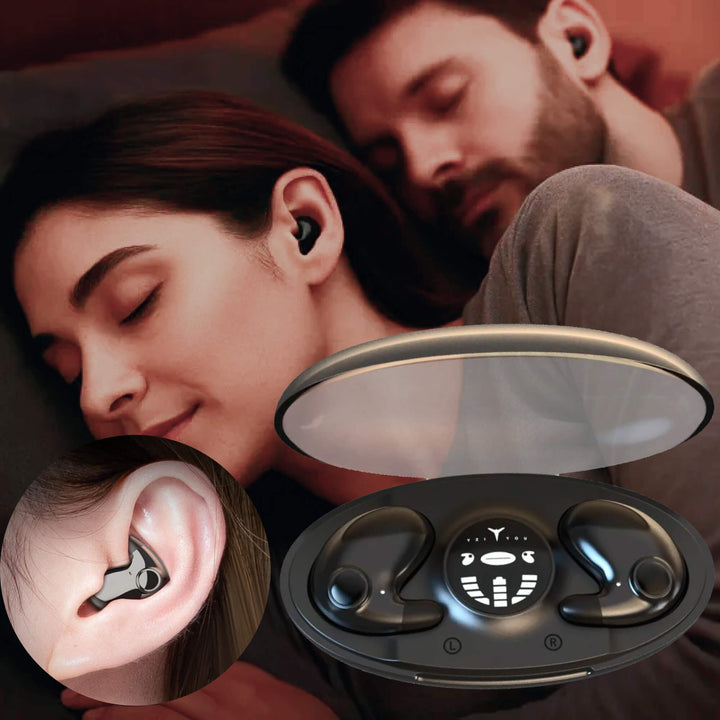 Skanto | Unsichtbare kabellose Schlaf-Ohrhörer | IPX5 wasserdicht, Bluetooth 5.3 für komfortablen Schlaf & Entspannung