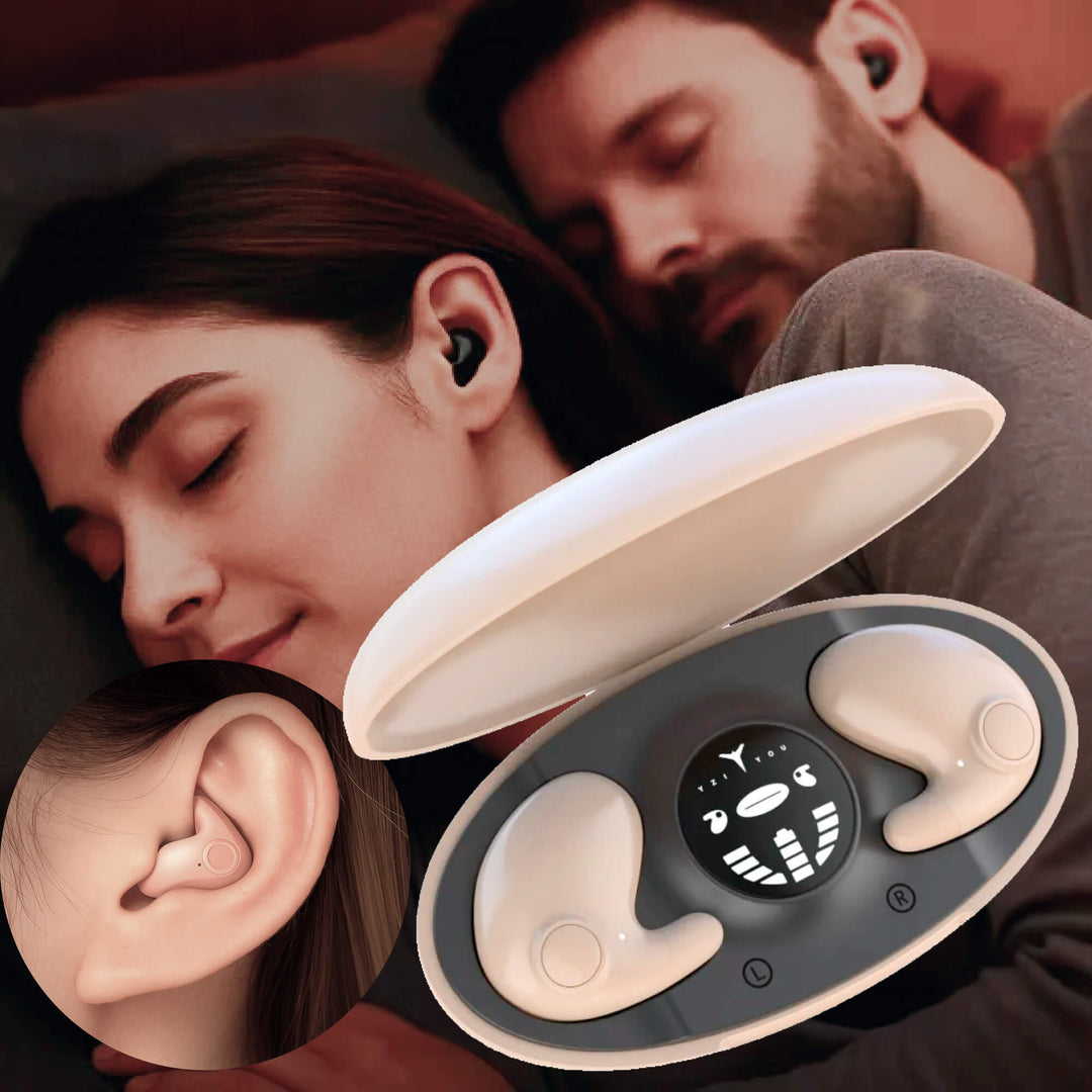 Skanto | Unsichtbare kabellose Schlaf-Ohrhörer | IPX5 wasserdicht, Bluetooth 5.3 für komfortablen Schlaf & Entspannung