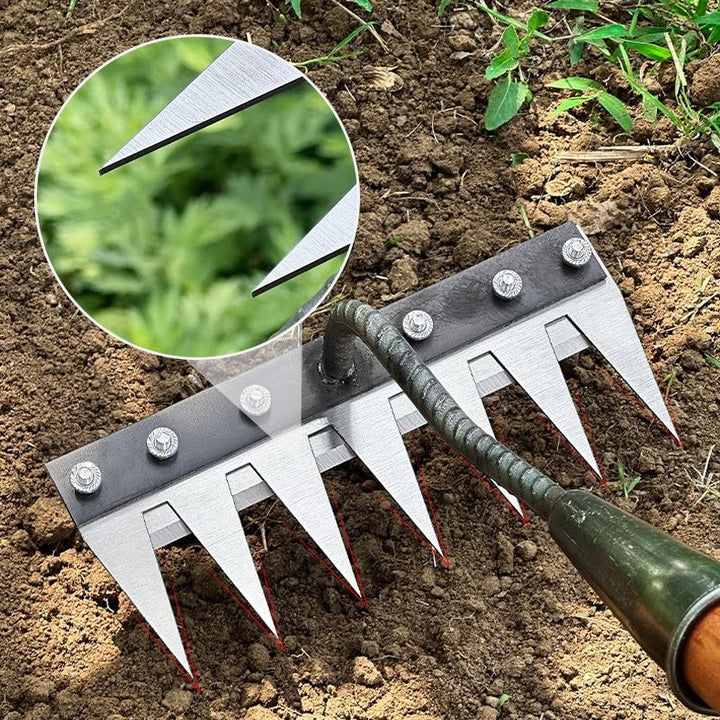 Skanto | Garden Tooth Expert – Vielseitiger Rechen aus Karbonstahl für Präzisionsarbeiten