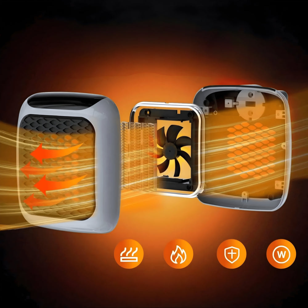 Skanto | WarmiWall Keramik-Wandheizung – Energiesparender Mini-Heizkörper mit Thermostat