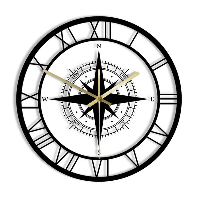 Skanto - Nautische Kompass-Wanduhr