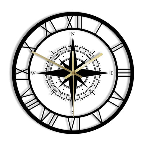 Skanto - Nautische Kompass-Wanduhr