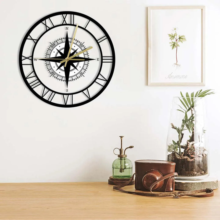 Skanto - Nautische Kompass-Wanduhr