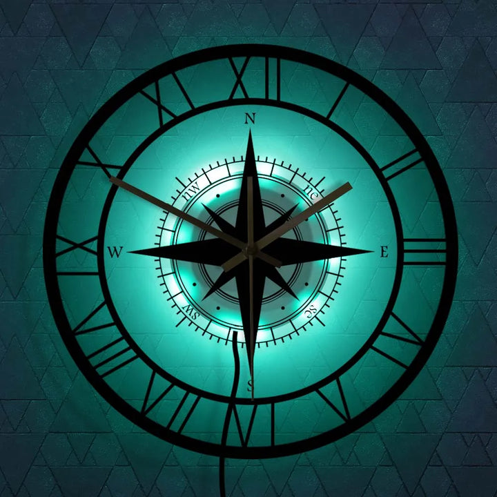 Skanto - Nautische Kompass-Wanduhr