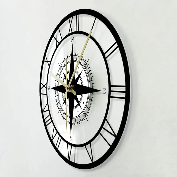 Skanto - Nautische Kompass-Wanduhr
