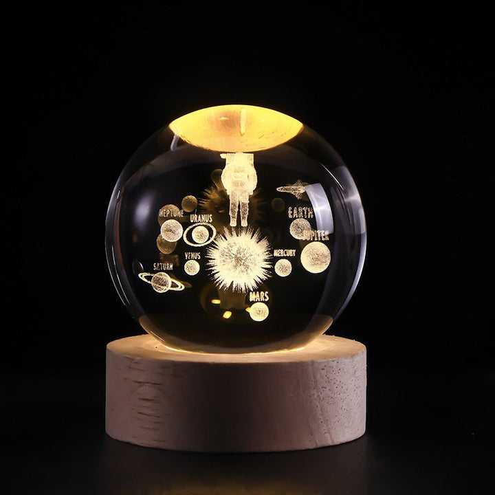 Skanto | SolarSphere – Kristall-Sonnensystem mit LED-Beleuchtung | Pädagogisches und dekoratives Geschenk