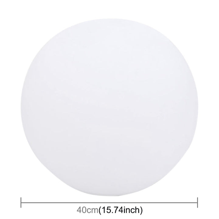 Skanto | LEH-42321 40cm Runde Kugel Solarleuchte, schwimmende Garten-LED-Leuchte mit Farbwechsel, 0.7W monokristallinem Silizium-Solarpanel & Fernbedienung (Weiß)