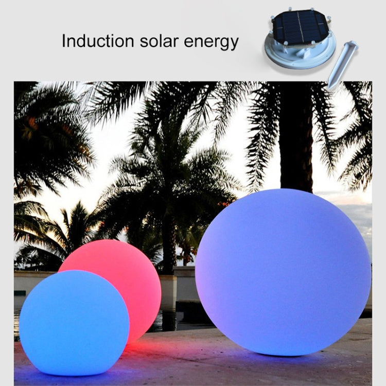 Skanto | LEH-42321 40cm Runde Kugel Solarleuchte, schwimmende Garten-LED-Leuchte mit Farbwechsel, 0.7W monokristallinem Silizium-Solarpanel & Fernbedienung (Weiß)