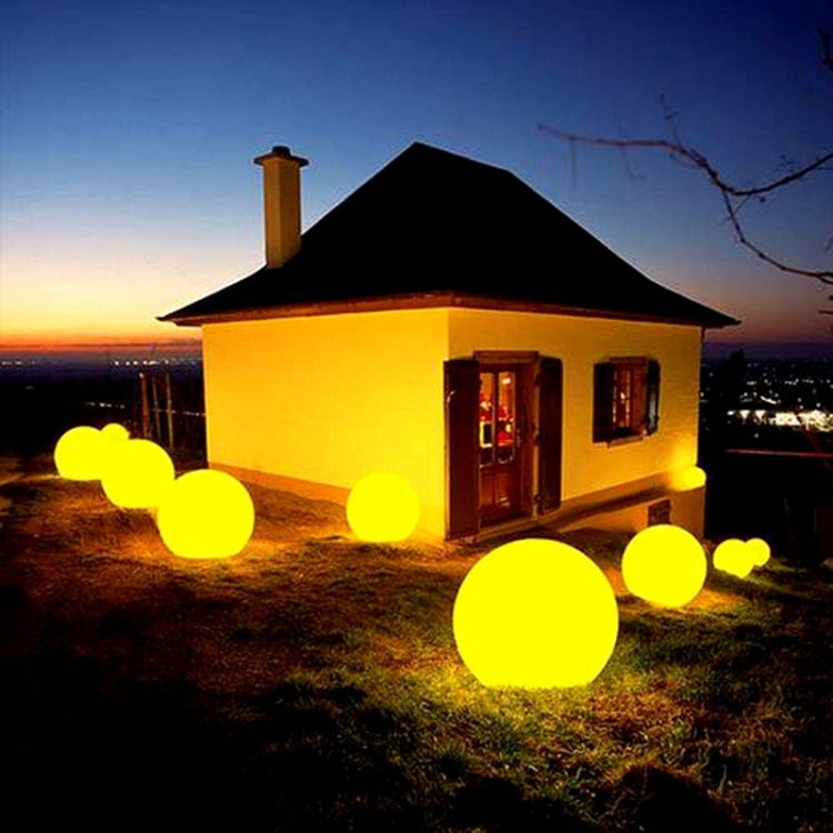 Skanto | LEH-42321 40cm Runde Kugel Solarleuchte, schwimmende Garten-LED-Leuchte mit Farbwechsel, 0.7W monokristallinem Silizium-Solarpanel & Fernbedienung (Weiß)