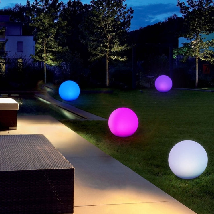 Skanto | LEH-42321 40cm Runde Kugel Solarleuchte, schwimmende Garten-LED-Leuchte mit Farbwechsel, 0.7W monokristallinem Silizium-Solarpanel & Fernbedienung (Weiß)