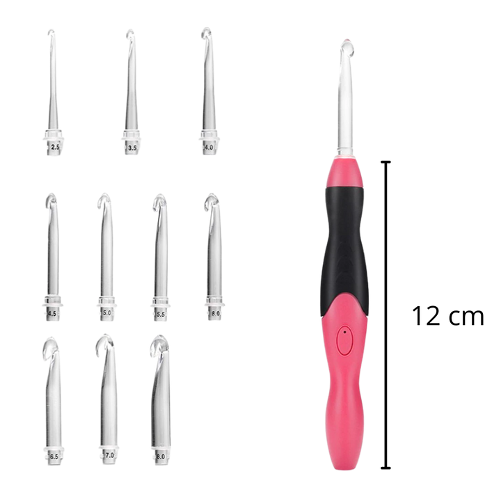Ergonomisches LED-Häkelnadel-Set