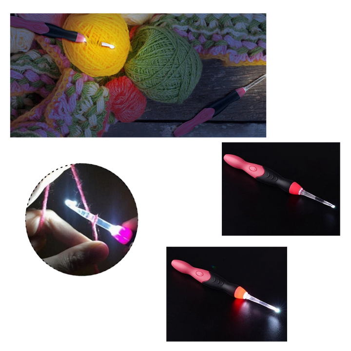 Ergonomisches LED-Häkelnadel-Set