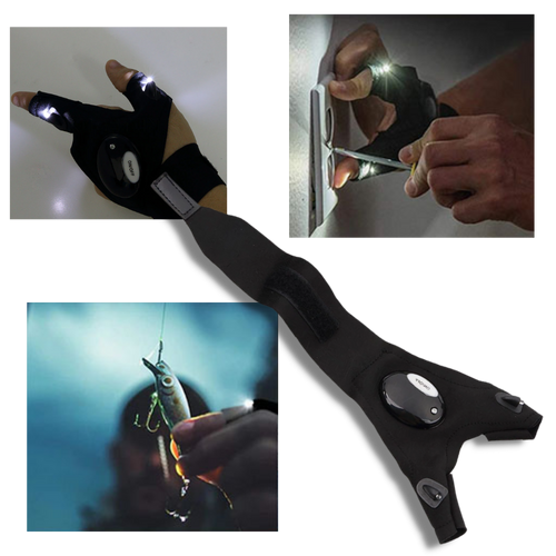 Ein Paar LED-Handschuhe mit wasserdichten Lichtern