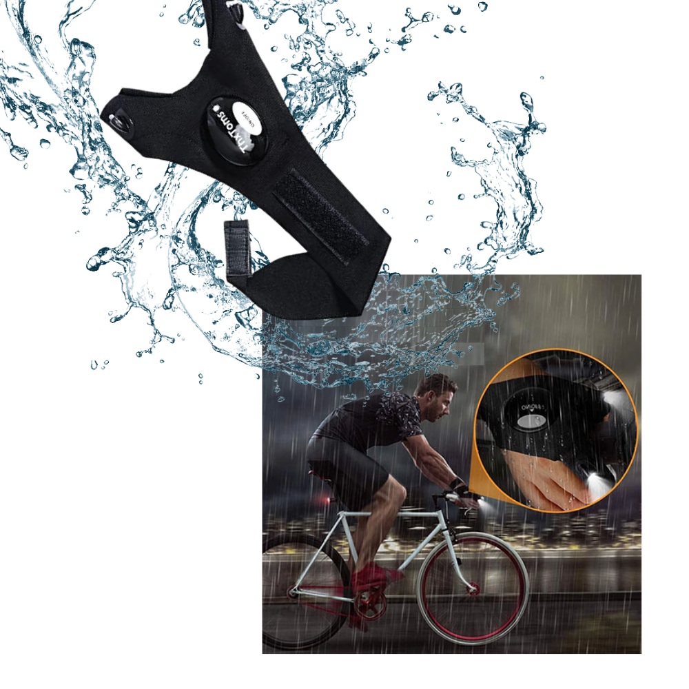 Ein Paar LED-Handschuhe mit wasserdichten Lichtern