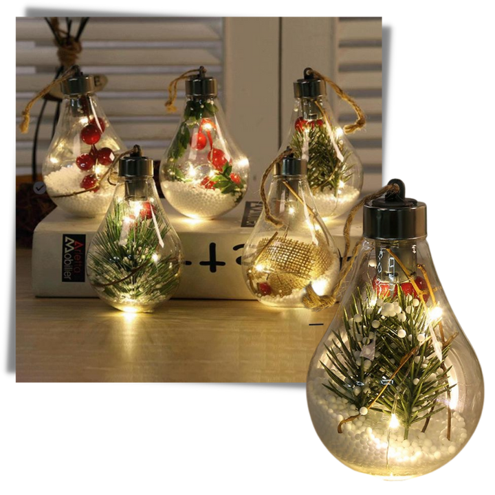 LED-Transparente Weihnachtsbaumkugel-Glühbirne