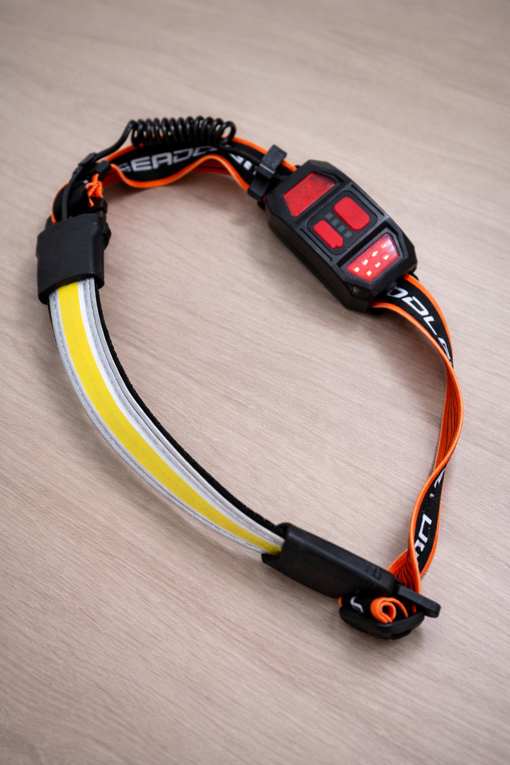 Skanto | Hopedone Wiederaufladbare Stirnlampe 1000 Lumen, 230° Weitwinkel, wasserdicht, 2er-Pack, Orange
